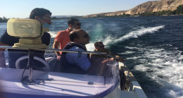Kaymakamımız Duman beraberindekiler Fırat Nehri ve etrafının güvenlik ve risk durumunu yerinde müşahade etti
