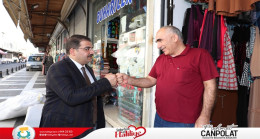 BAŞKAN CANPOLAT’TAN ÇARŞI ESNAFINA ZİYARET