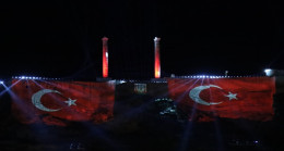 BÜLTEN NO : 158 TARİH : 10.04.2022 HABER BAŞLIĞI : KURTULUŞ TEMALI IŞIK VE LAZER GÖSTERİSİ TARİHİ URFA KALESİNE YANSITILDI