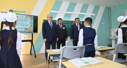 Президент Көктал ауылдық мектебіне барды