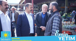 Emin Yetim Hal Pazarını esnafının sorunlarını dinledi