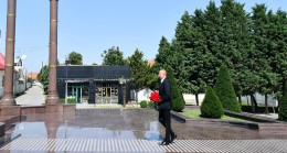 İlham Əliyev Şəmkir rayonuna səfər edib