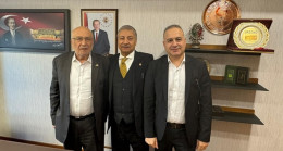 BİRECİK TİCARET VE SANAYİ ODASI BAŞKANI SADETTİN BİLGİN MİLLETVEKİLİMİZ AV. M. FARUK PINARBAŞI `YI ZİYARET ETTİ