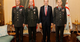 Cumhurbaşkanı Ersin Tatar, 2.Ordu Komutanı Orgeneral Levent Ergün’ü kabul etti