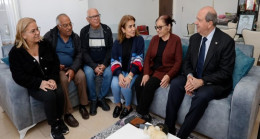 Cumhurbaşkanı Ersin Tatar, şehit ailelerini ziyaret etti