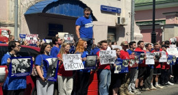 В Москве у посольства Литвы МГЕР и «Волонтёрская рота» провели митинг к 81-годовщине освобождения Вильнюса от нацистских захватчиков