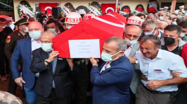 Şehidimizi Son Yolculuğuna Uğurladık