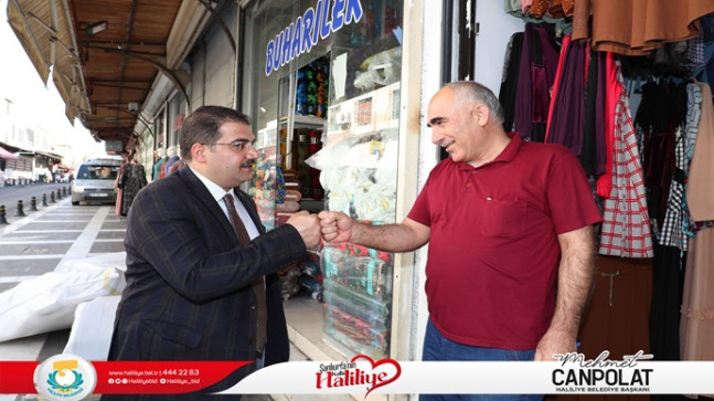 BAŞKAN CANPOLAT’TAN ÇARŞI ESNAFINA ZİYARET