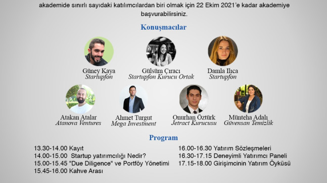 ŞUTSO’DA STARTUP YATIRIMCILIĞI AKADEMİSİ DÜZENLENECEK