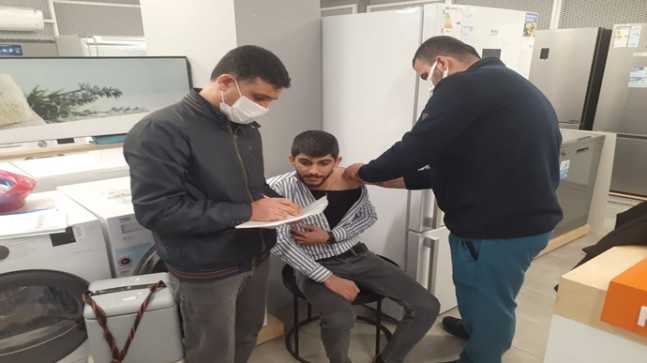 Şanlıurfa Haliliye de esnafa Aşı yapıldı