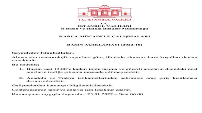 Karla Mücadele Çalışmaları Basın Açıklaması