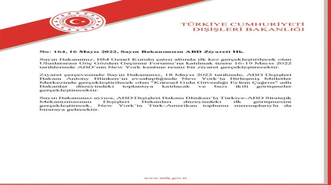 Sayın Bakanımızın ABD Ziyareti Hk.