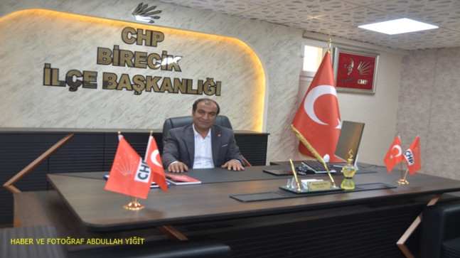CHP BİRECİK İLÇE BAŞKANI HASAN KURT `TAN 30 AĞUSTOS ZAFER BAYRAMI MESAJI