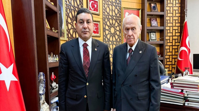 MHP`li Harran Belediye Başkanı Mahmut Özyavuz MHP Genel Başkanı Devlet Bahçeli’yi ziyaret etti