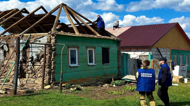 Birleşik Rusya gönüllüleri, Kursk sınır bölgesinde 125’ten fazla alanı restore etti