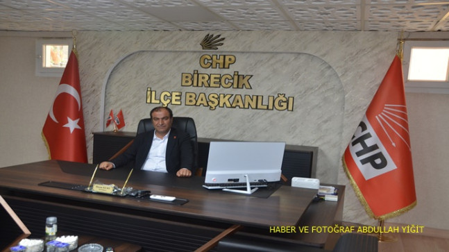 CHP BİRECİK İLÇE BAŞKANI HASAN KURT `TAN 19 MAYIS ATATÜRK’Ü ANMA, GENÇLİK VE SPOR BAYRAMI MESAJI
