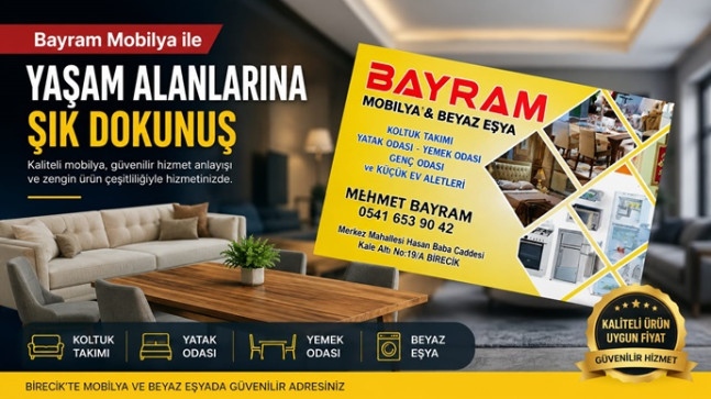 Birecik’te Kaliteli Mobilya ve Beyaz Eşyanın Güvenilir Adresi: Bayram Mobilya ve Beyaz Eşya