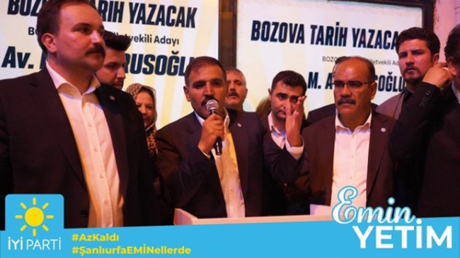 Bozova’da miting gibi seçim bürosu açılışı