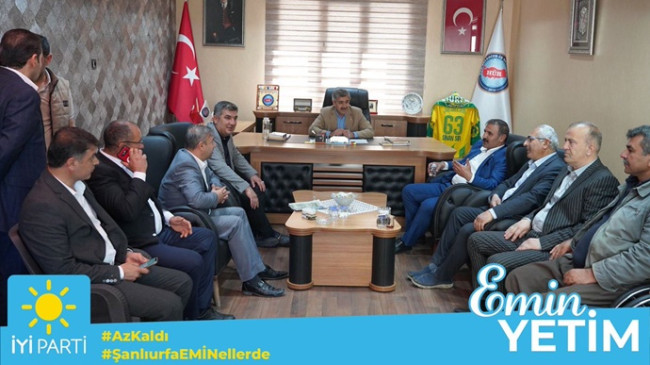 İYİ PARTİ ŞANLIURFA MİLLETVEKİLİ ADAYI EMİN YETİM’DEN HÜR BELEDİYE İŞ SENDİKASINI ZİYARET