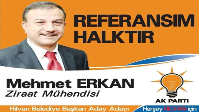 MEHMET ERKAN AK PARTİ HİLVAN BELEDİYE BAŞKAN ADAY ADAYI OLDU