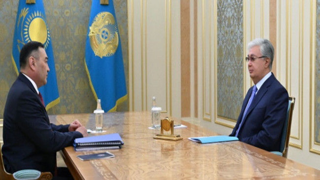 Глава государства принял председателя Комитета национальной безопасности Ермека Сагимбаева