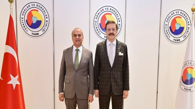 Büyükelçinin Türkiye Odalar ve Borsalar Birliği (TOBB) Başkanı ile görüşmesi
