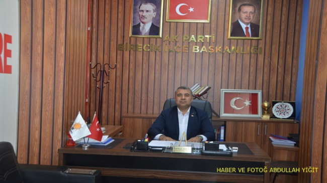 AK PARTİ BİRECİK İLÇE BAŞKANI EROL ERGİN AÇILAN `DAN 24 TEMMUZ GAZETECİLER VE BASIN BAYRAMI MESAJI