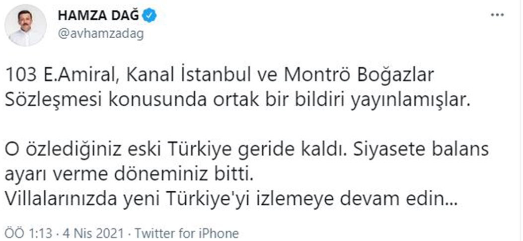 “Siyasete balans ayarı verme döneminiz bitti”