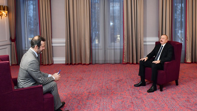 İlham Aliyev, Brüksel’de İtalyan Il Sole 24 Ore gazetesine röportaj verdi