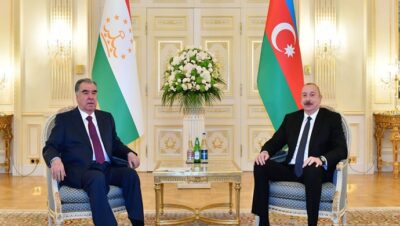 İlham Aliyev, Tacikistan Cumhurbaşkanı İmamali Rahmon ile görüştü