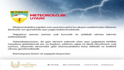 Meteorolojik Uyarı ❗